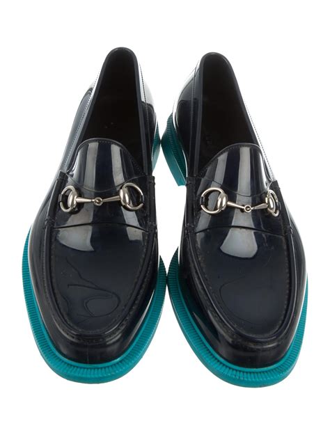 mens gucci loafers rubber sole|Gucci fur loafers women.